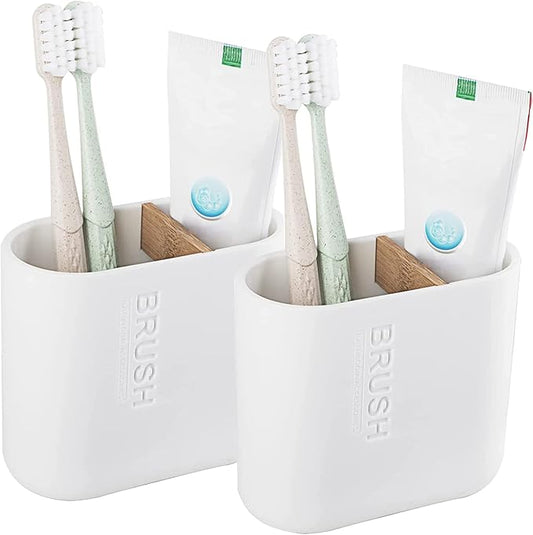 Toothbrush Holders Bamboo Electric Toothbrush Holder Bathroom Storage Organizer