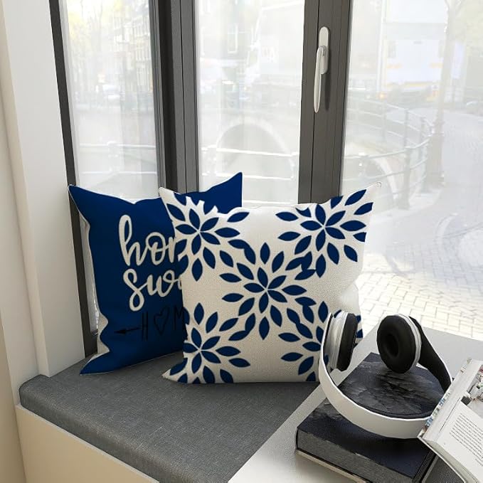 YCOLL Pillow Covers 22x22 Set of 4, Modern Sofa Throw Pillow Cover, Decorative
