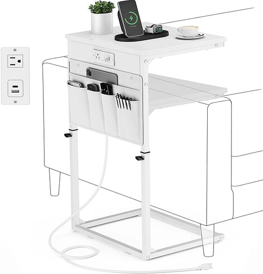 Vagusicc C Shaped End Table