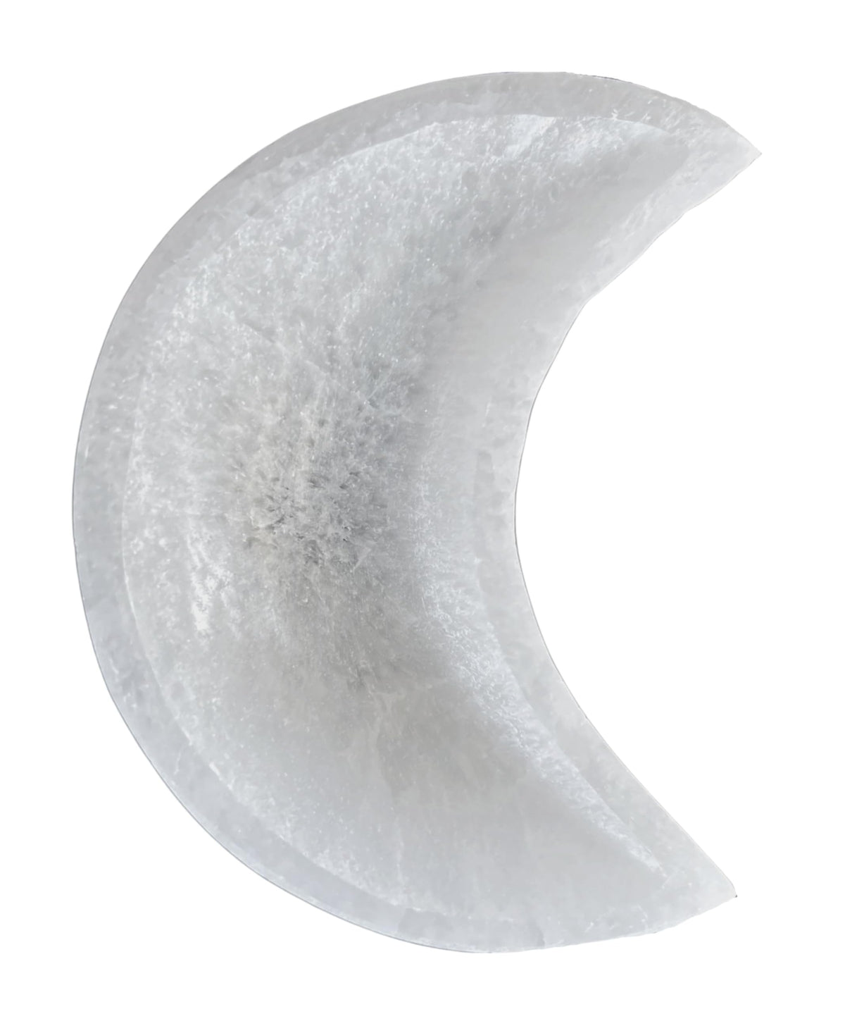 Amazing Gemstone Selenite Bowl - 4" Moon Selenite Crystal to Charge your Healing Stones and Crystals - Selenite Charging Plate Bowl (Moon Shape)