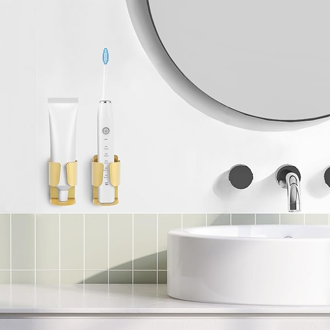 Electric Toothbrush Holder, 304 Stainless Steel Wall Mounted Self Adhesive