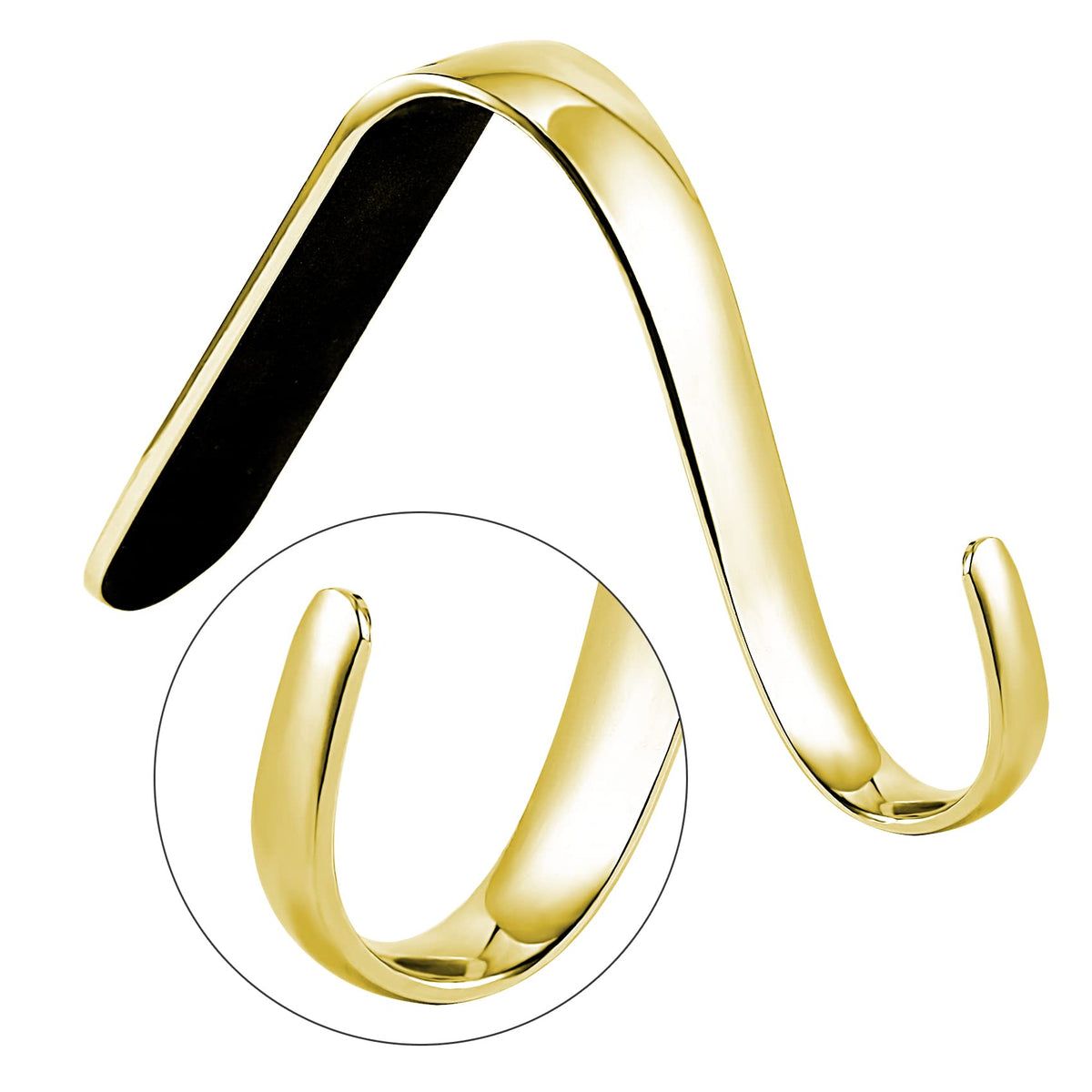 Sunshane 7 Pieces Christmas Stocking Holders Mantel Hanger Hooks Xmas Mantle Grips Set Safety Hang Stocking Clips for Christmas Party Decoration (Gold)