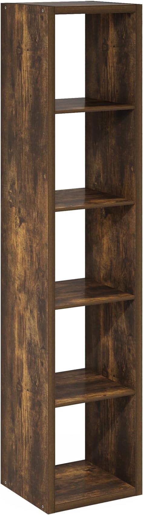 Furinno Cubicle Book Shelf, Vertical 5-Cube Bookshelf, Extra Thick Horizontally