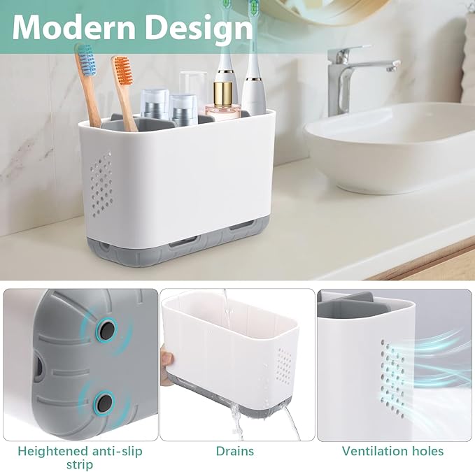 Boperzi Toothbrush and Toothpaste Holder Drainage