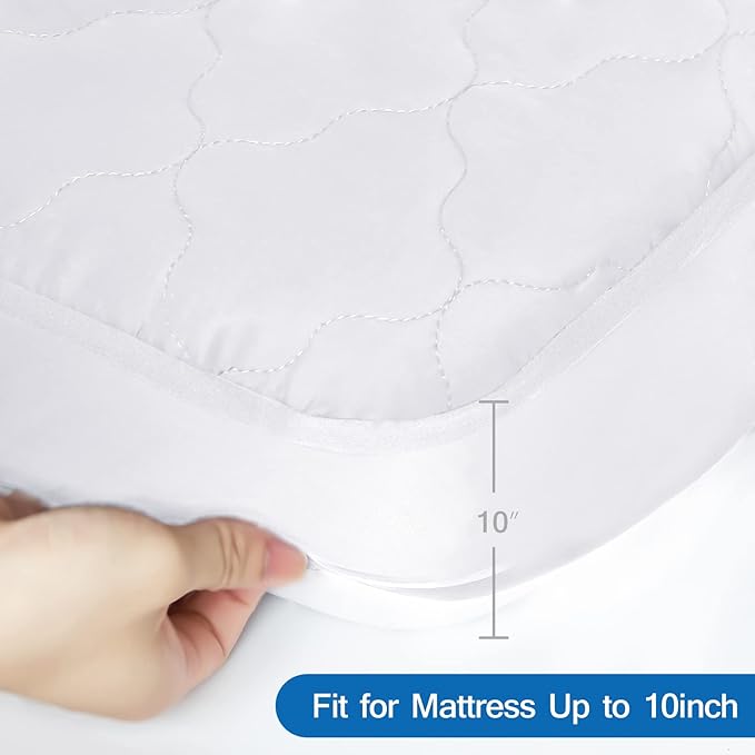 Cot Mattress Pad Protector Waterproof, Quilted Daybed Mattress Cover 33" X 75"