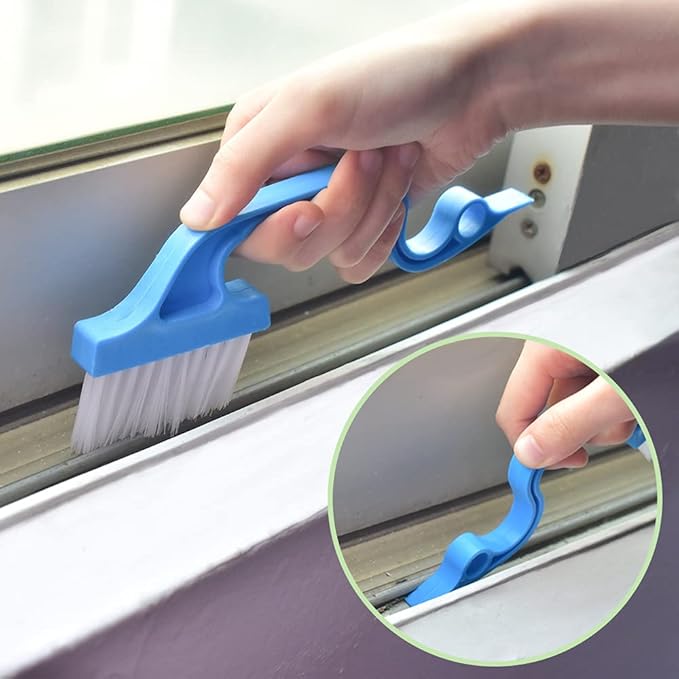 Crevice Gap Cleaning Brush Tool, 2 in 1 Dustpan Cleaning Brushes, Shutter Door