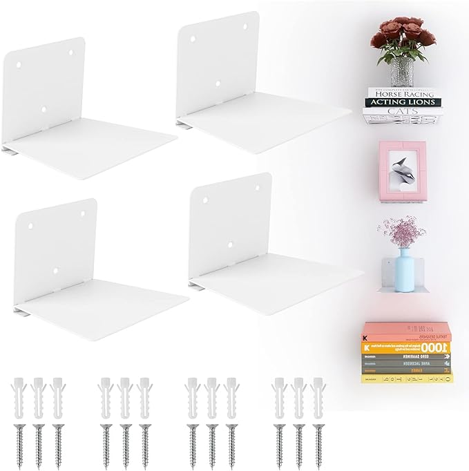 Fentec Invisible Floating Bookshelf, Wall Mounted Floating Bookshelves