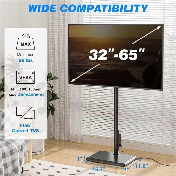 Rfiver Swivel Floor TV Stand