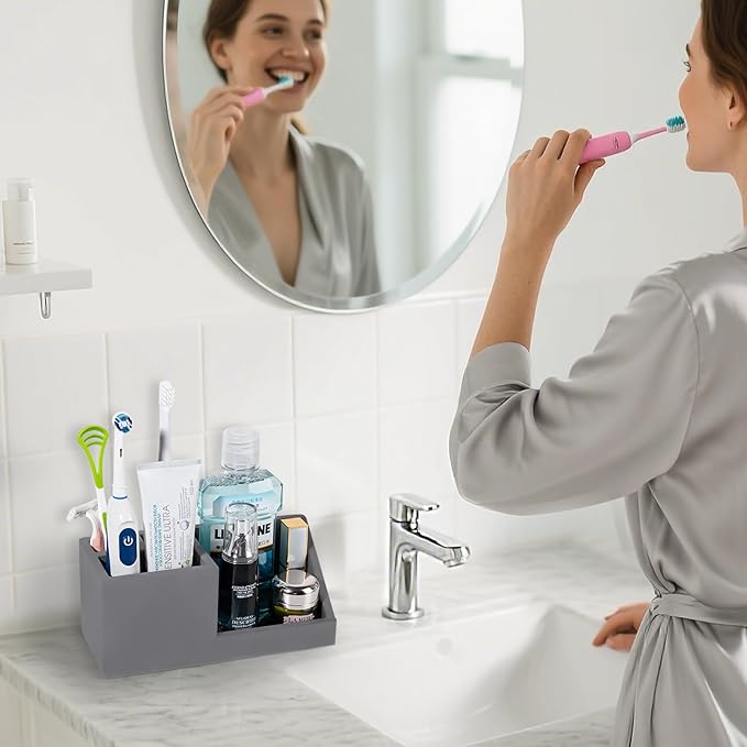 Diatomite Toothbrush Holders for Bathrooms, Quick Dry Electric Tooth Brush and