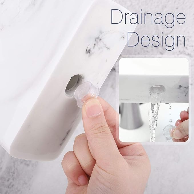 Luxspire Electric Toothbrush Holder, 3 Slots Large Marble Toothbrush Toothpaste