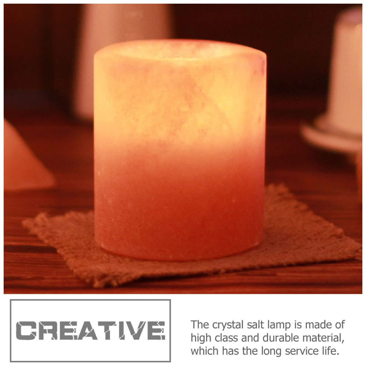Sosoport Himalayan Crystal Salt Candle Holder Decorative Candlestick for Home Decor Meditation and Yoga for Living Room Bedroom and Outdoor Spaces
