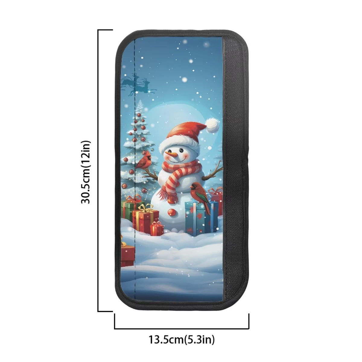 HUISEFOR Snowman Fridge Handle Covers 4 Piece Christmas Refrigerator Handle Covers Set of 4 Adjustable Kitchen Appliance Handles Cover for Microwave Oven Stove Christmas Decoration