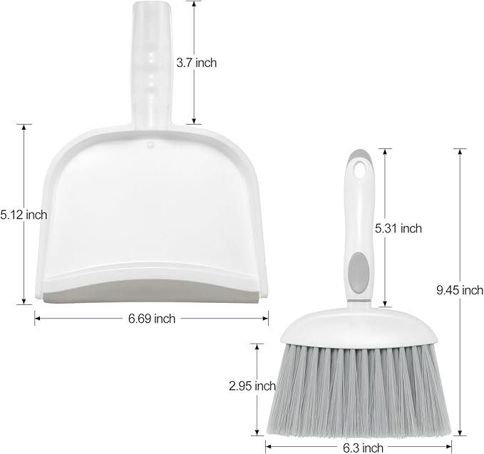 NACENA Small Dust Pan and Brush Set, Mini Broom and Dustpan Set Small Hand