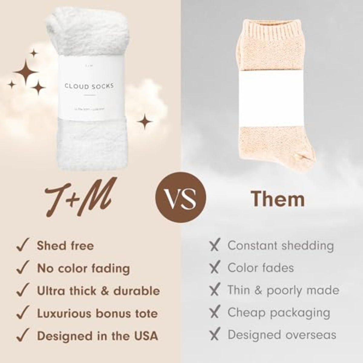 Unboxme Fuzzy Socks for Women & Men - Premium Cloud Socks, Ultra-Soft Warm Sleep Socks, Cozy Fluffy Comfort, 2 Pairs White