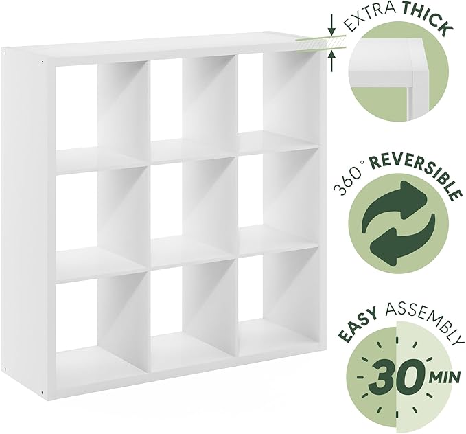 Furinno Cubicle Open Back Decorative Cube Storage Organizer