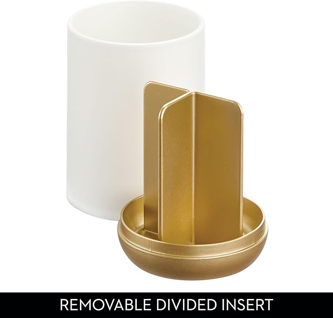 iDesign Toothbrush Holder with 3 Divided Sections