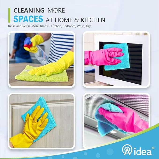 AIDEA Microfiber Cleaning Cloth-8PK, Soft Microfiber Towels