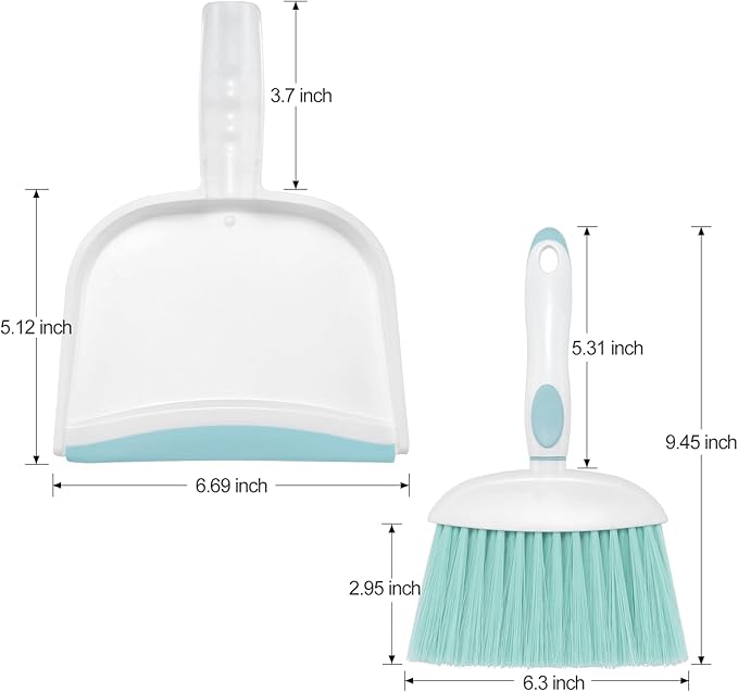 NACENA Small Dust Pan and Brush Set, Mini Broom and Dustpan Set Small Hand
