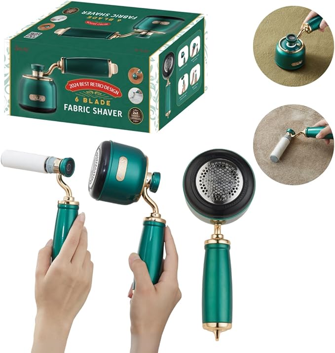 SALAV® Retro Edition Rechargeable Fabric Shaver and Lint Roller
