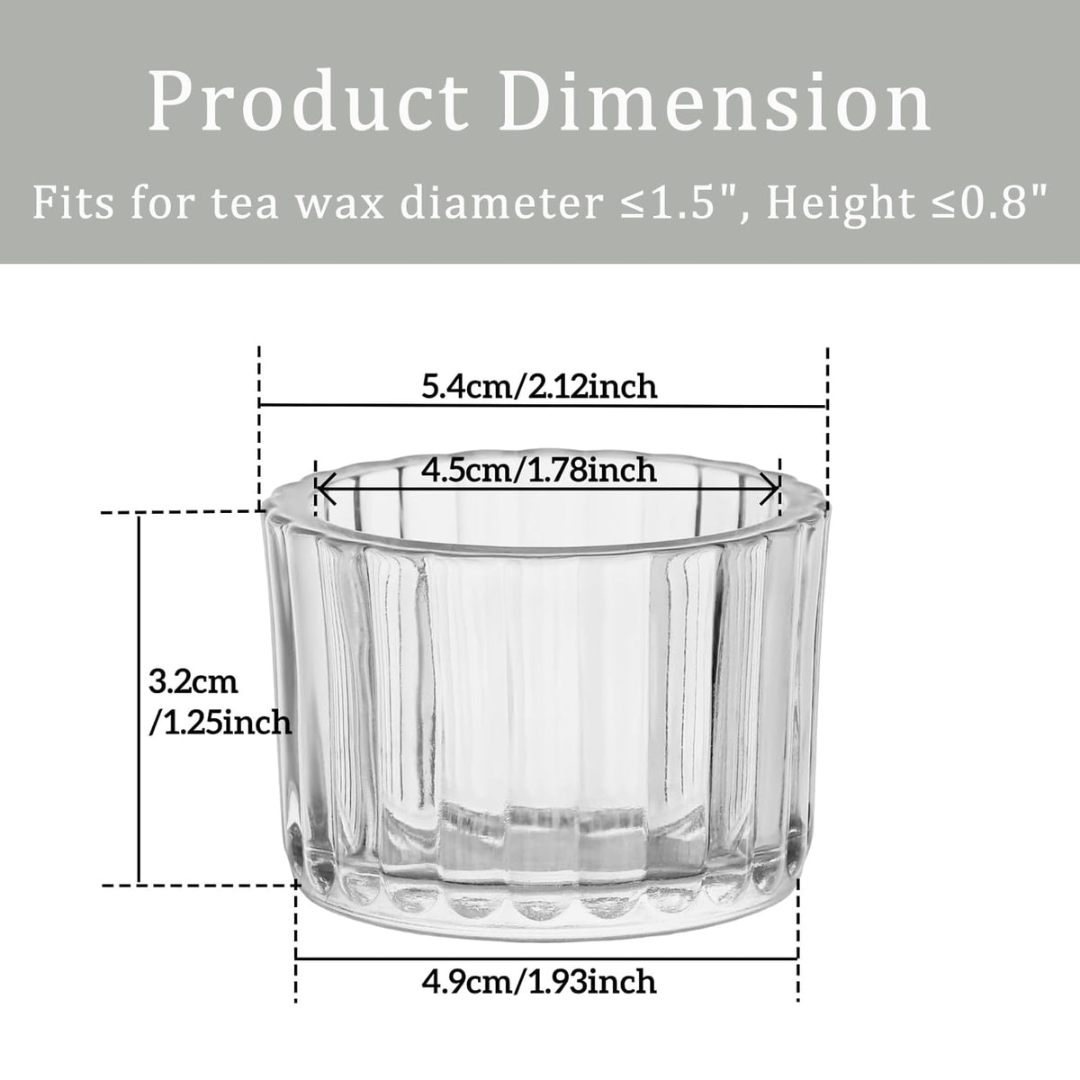 Filltown Clear Tea Light Candle Holders Set of 12, 5cm x 3.5cm Glass Tea Light Holders for Table Centerpiece, Mini Votive Candle Holders for Weddings, Birthday Parties, Home Decor, Table Decor