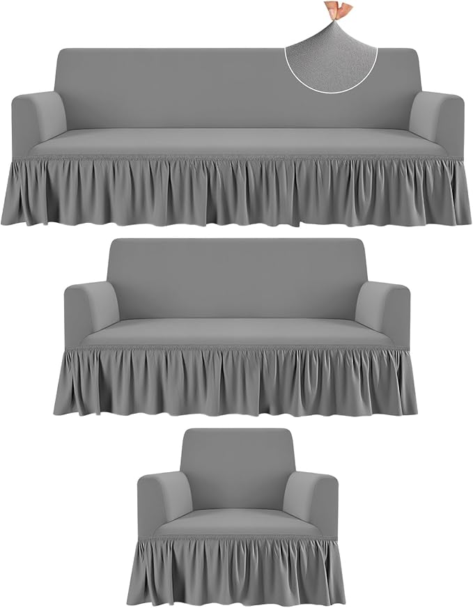 Fanfanwin 3 Pcs Sofa Slipcover Set