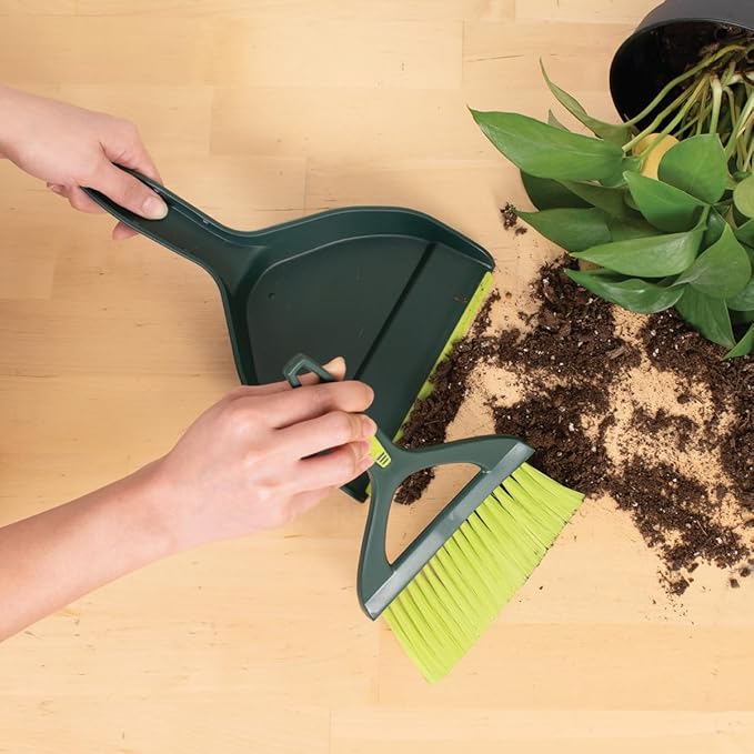 Pine-Sol Mini Dustpan and Brush Set | Nesting Snap-On Design | Portable