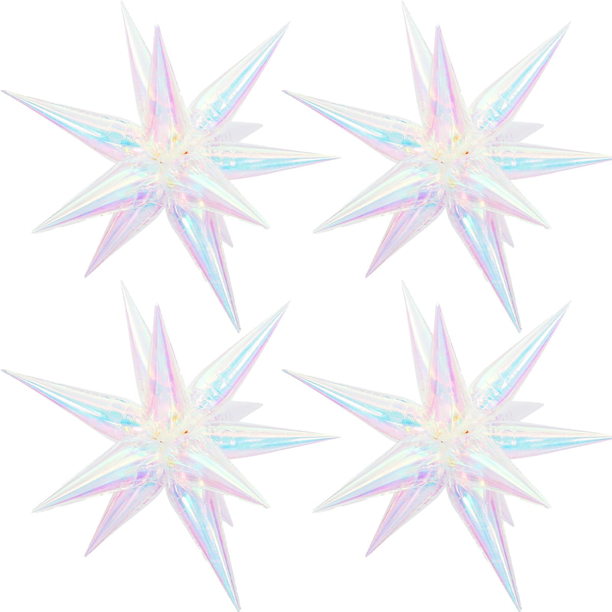 Iridescent Explosion Star Holographic Balloons Star Burst Sparkly Balloons Iridescent Party Decorations Fairy Themed Party Decoration Music Tayloo Birthday Party Decor