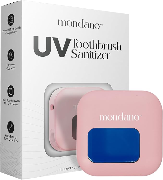 Mondano UV-C Toothbrush Sanitizer and Holder, Toothbrush Case