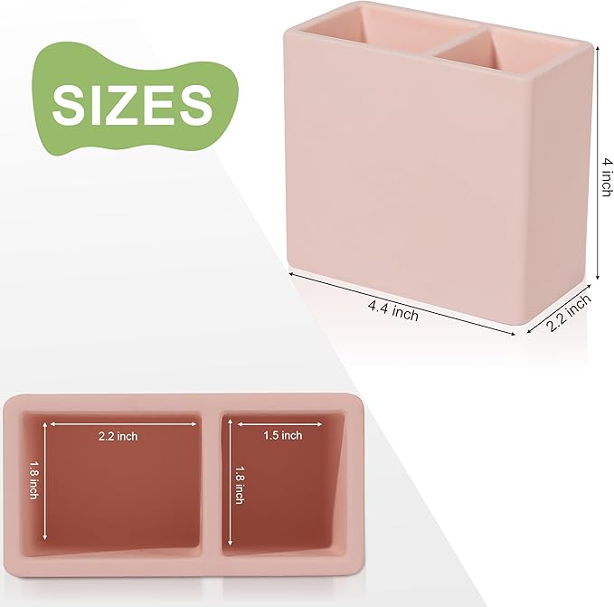 Diatomite Toothbrush Holder 2 Slots Tooth Brush Holder