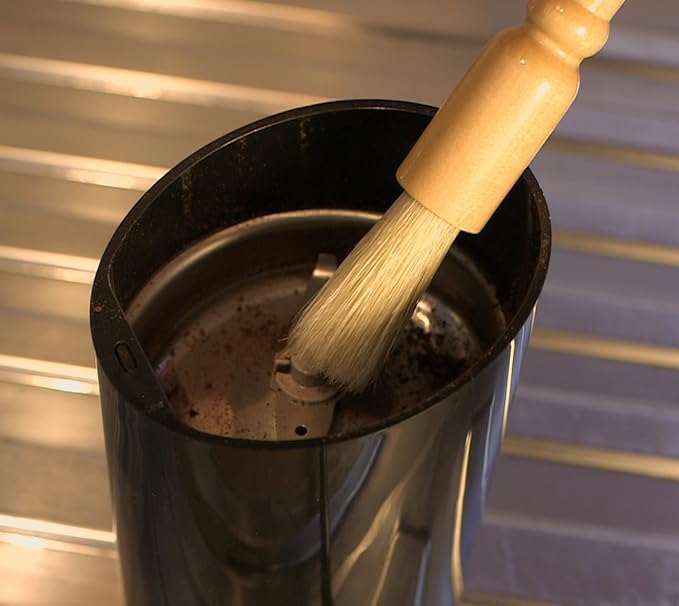 Coffee Grinder Cleaning Brush, Wood Handle & Natural Bristles Wood Dusting