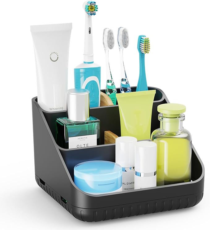 Chintu Toothbrush Holders Bathroom Countertop Organizer-Electric Tooth Brushing