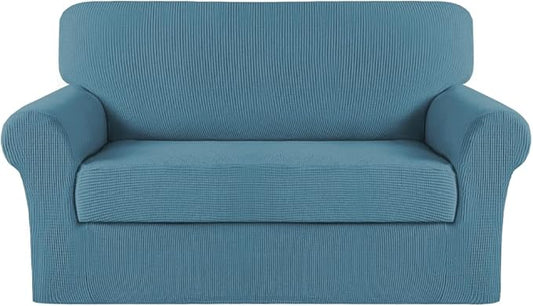 Turquoize Stretch Sofa Slipcover 2 Pieces Sofa Cover Couch Cover
