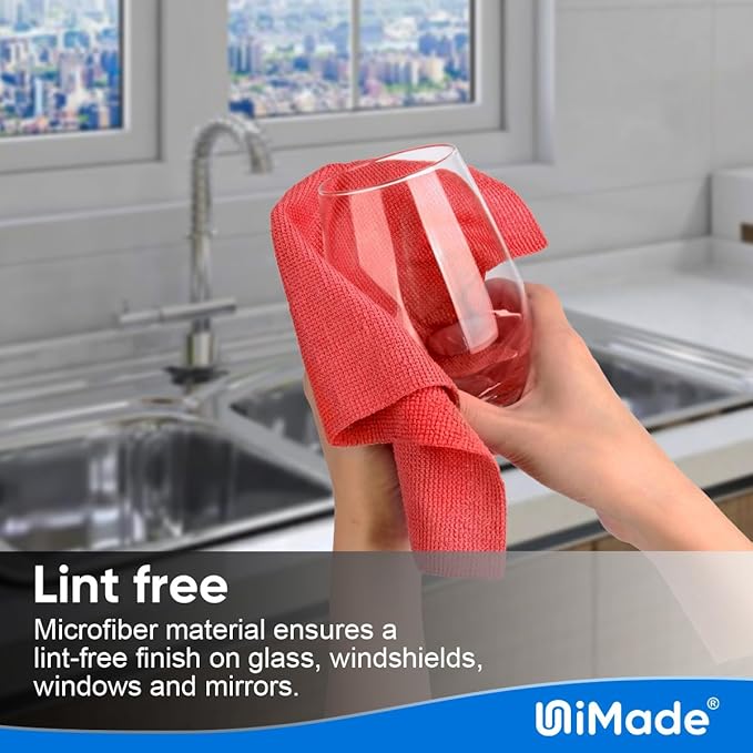 Shop Towels Rags, 50 Pack Reusable Shop Rags Bulk Microfiber Cleaning Cloth