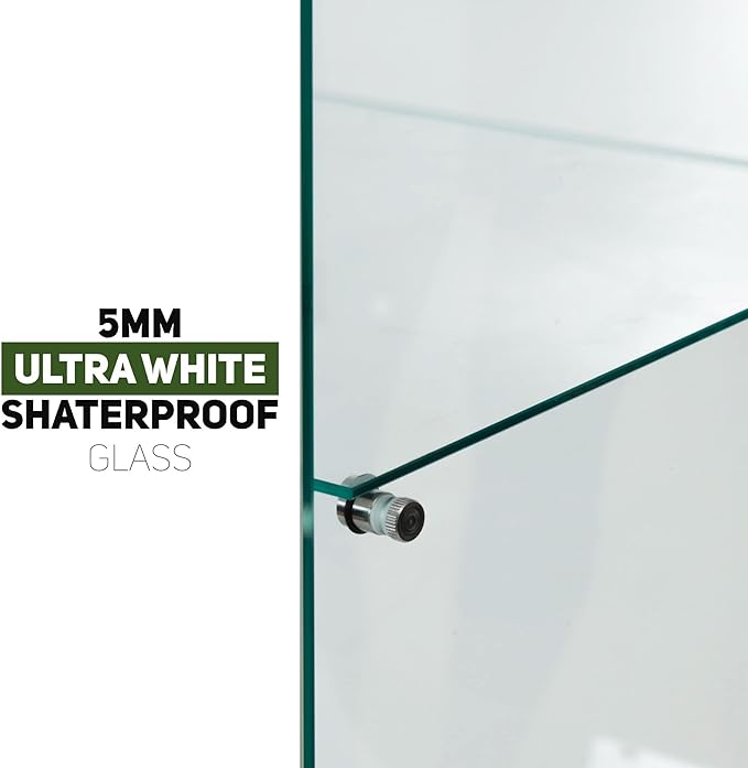 Beauty4U 2-Door Glass Display Cabinet, Collection Display, Quick Installation