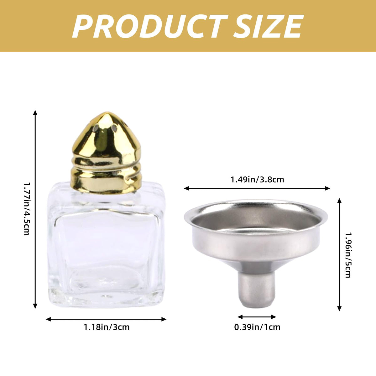 12pcs Mini Salt and Pepper Shakers with 2Pcs Funnel,0.5oz Small Bulk Clear Individual Seasonings Tiny Spice Shakers for Kitchen Wedding Picnic