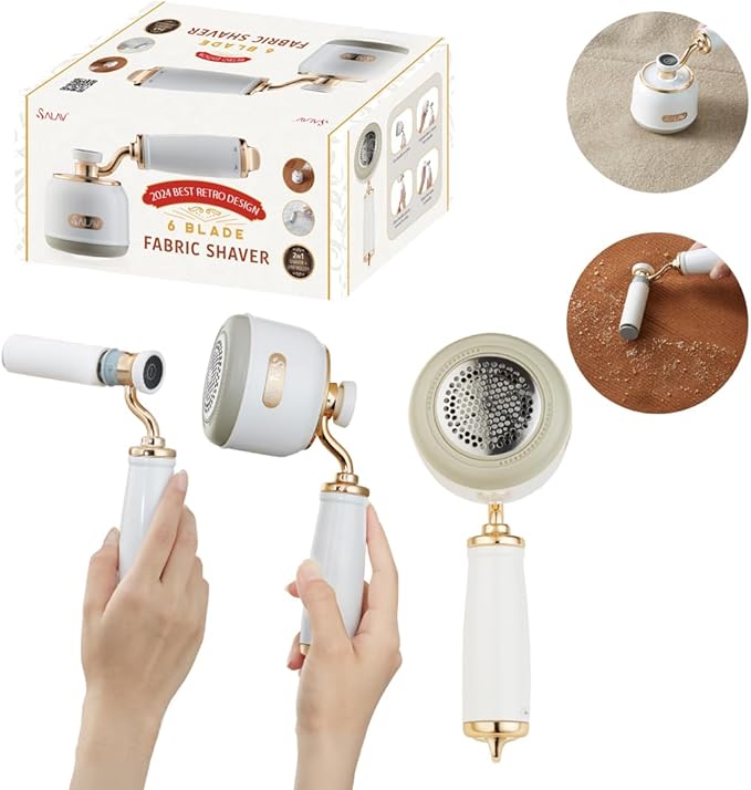 SALAV® Retro Edition Rechargeable Fabric Shaver and Lint Roller