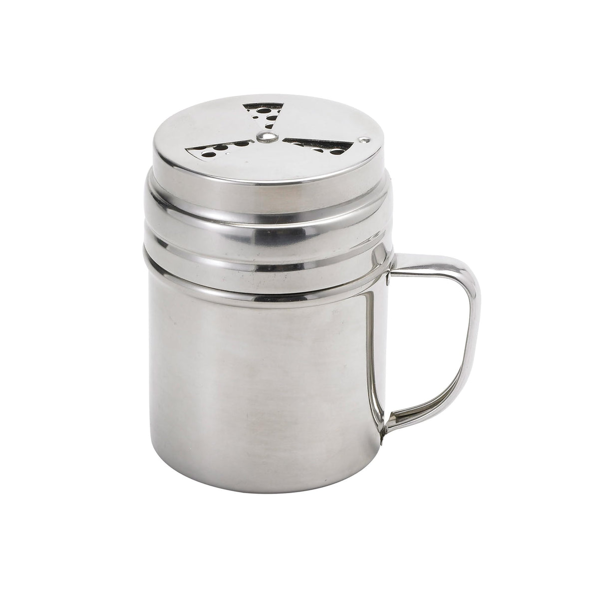 HIC Kitchen Adjustable Dry Rub Shaker with Holes for Medium and Coarse Grind Seasonings, Stainless Steel, 1-Cup Capacity