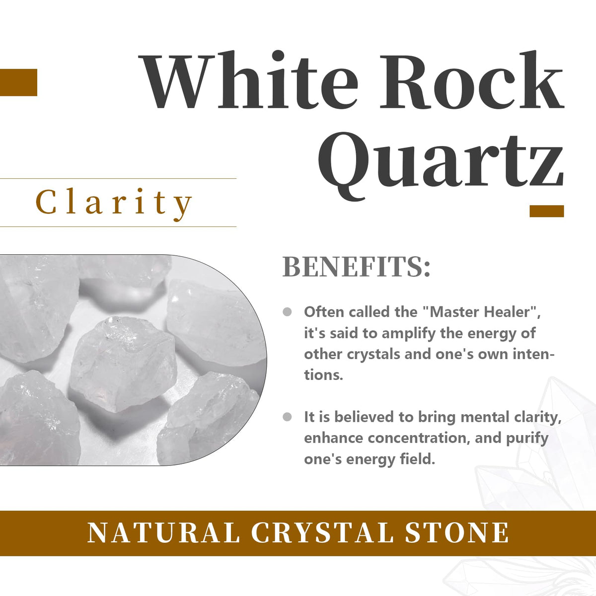 Rockcloud Healing Crystal Rose Quartz Rock Crystal Flourite Pyramid Metaphysical Stone Figurine(Pack of 3)