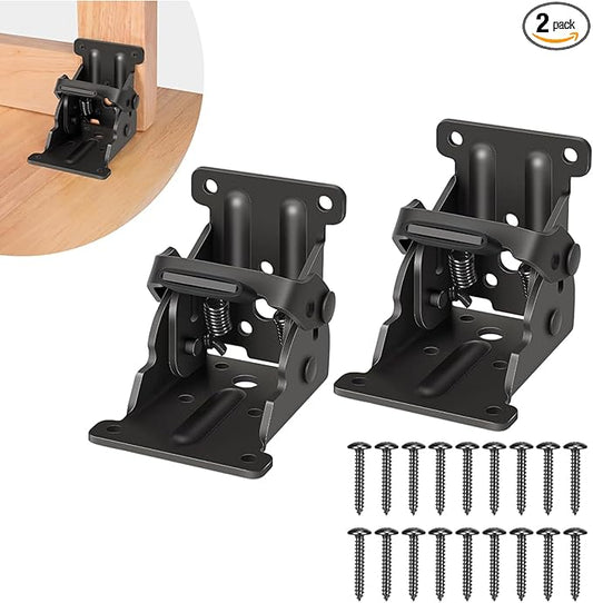 2 Pack Folding Brackets, Self-Lock Hinge