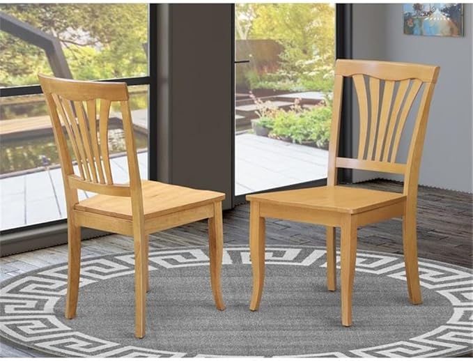 East West Furniture AVC-OAK-W Avon Dining Room Chairs