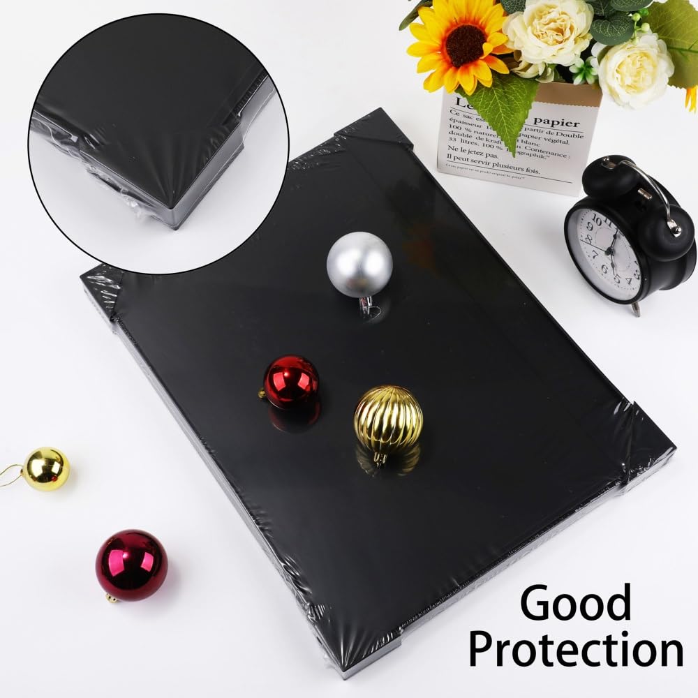 UoeRing Black Extra Large Gift Box 2Pcs 22x17x9 inch,luxury Gift Box with Lid for Presents Birthday Christmas Valentine's Day (Includes Pull Bows,Card,Envelope,Filler)