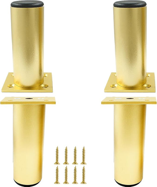 Set of 4 Aluminum Alloy Furniture Legs 4.7 Inch Height, 1.5 Inch Diameter