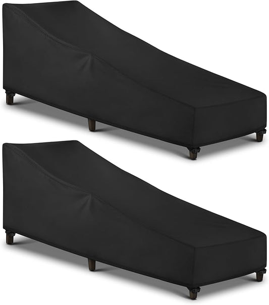 SunPatio Waterproof Outdoor Chaise Lounge Cover, 2 Pack Patio Lounge Chair