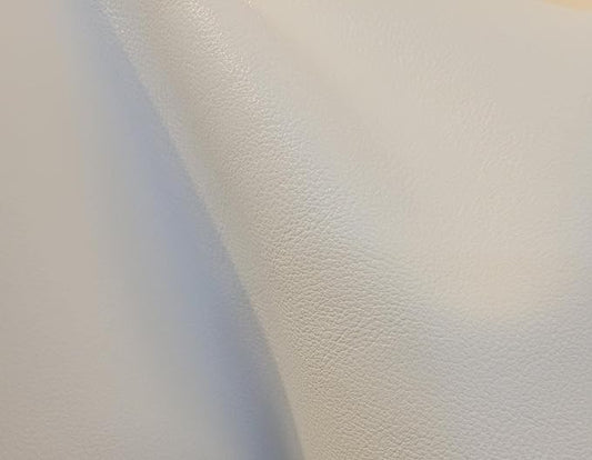 White Soft Faux Vegan PU Leather by The Yard Synthetic Pleather 0.9 mm Nappa