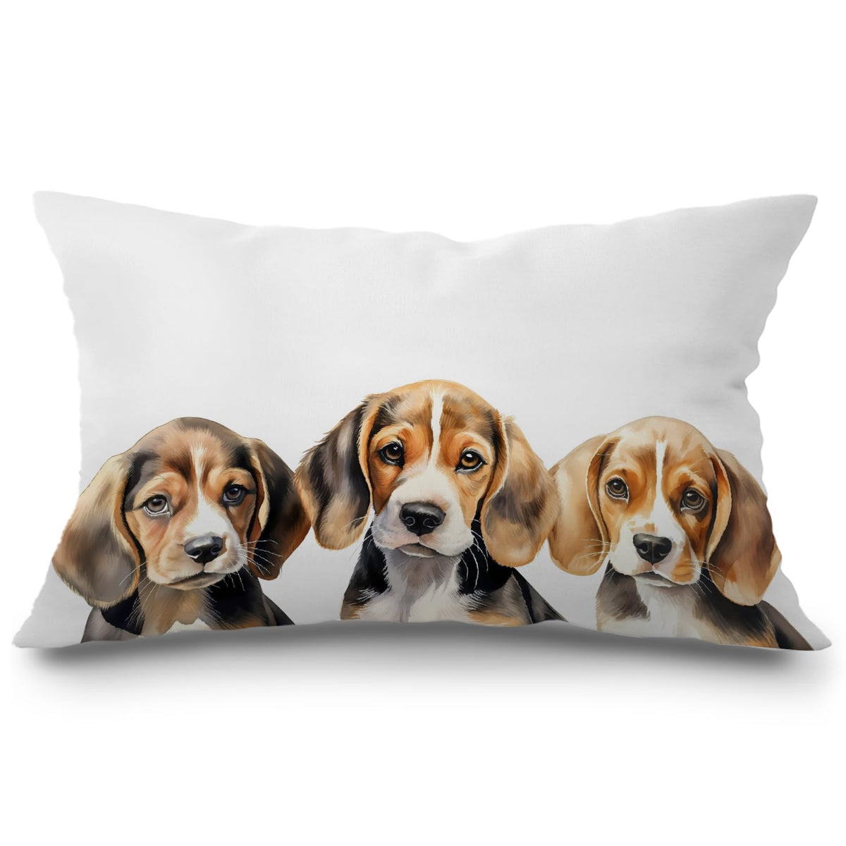 JINYO Beagle Pillow Covers 12x20, Beagle Lover Gifts, Dog Lover Mom Gifts Pillow Covers for Couch Bed Living Room Bedroom, Dog Home Room Decor