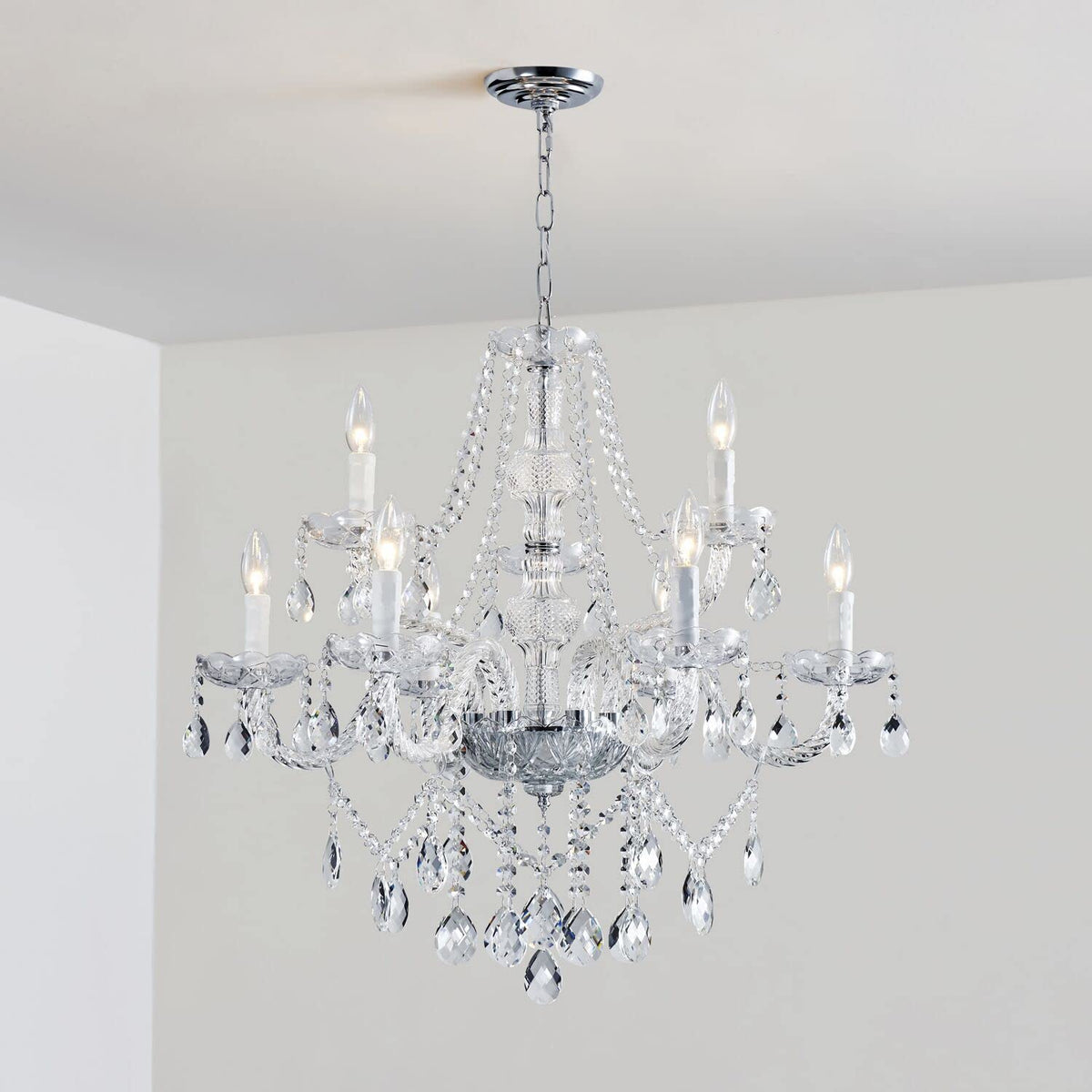 Saint Mossi 9 Light Modern Contemporary Elegant Crystal Glass Chandelier Pendant Ceiling Lighting Fixture
