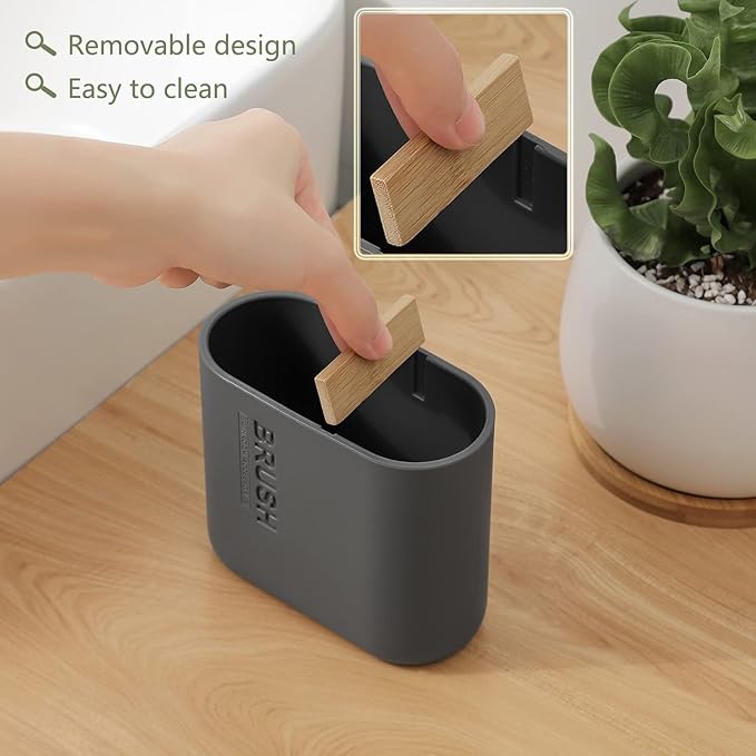 Toothbrush Holders Bamboo Electric Toothbrush Holder Bathroom Storage Organizer