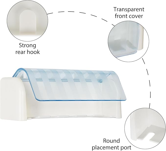 5 Slots Wall Mount Toothbrush Holder