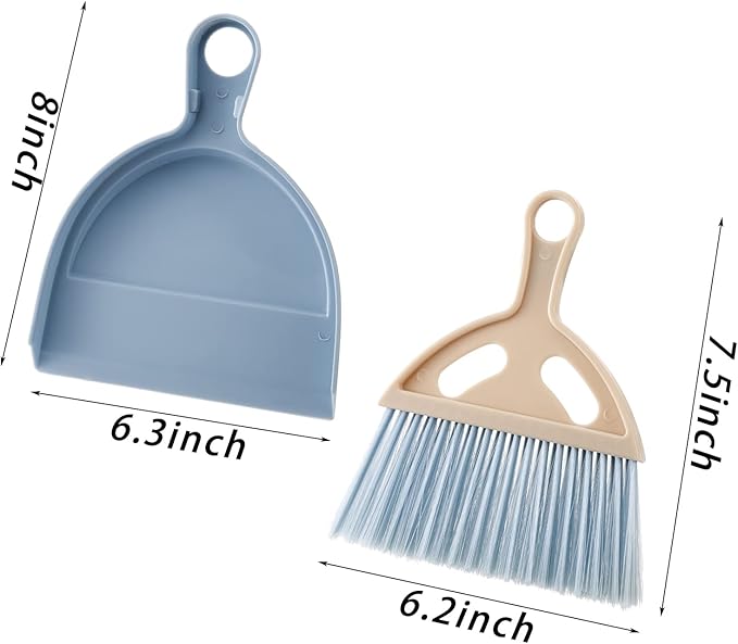 SOUJOY 6 Pack Small Dustpan and Brush Set, Whisk Broom and Dust Pan