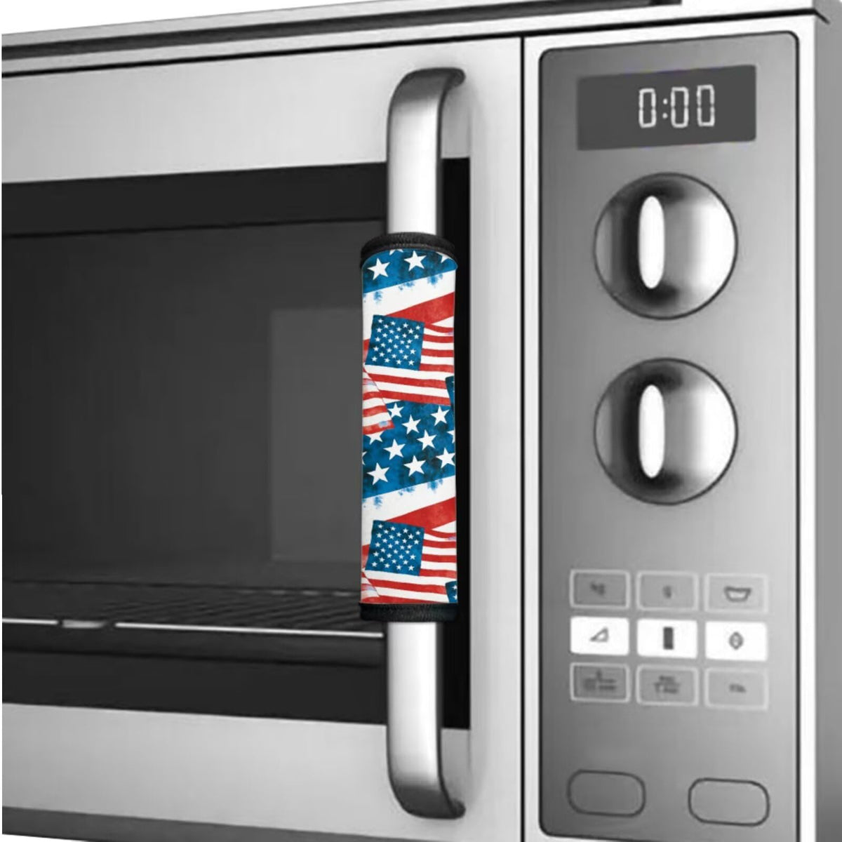 Hwzdsyxl American Flag Pattern Refrigerator Door Handle Covers 6 Pieces Appliance Handle Cover Sets Easy to Clean Neoprene Protective Handles Gloves Fit Fridge Oven Dishwasher, Independence Day Decor